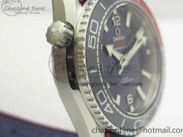 0125 Planet Ocean “Pyeongchang 2018” 43.5mm SS OMF 1:1 Best Edition Blue Dial On Nylon Strap A Soft 8082